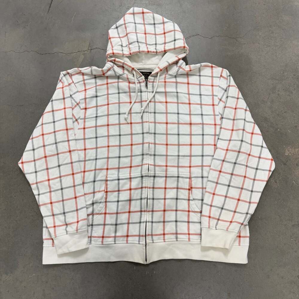 Y2K Old Navy Surplus Plaid Zip Hoodie – XXXL